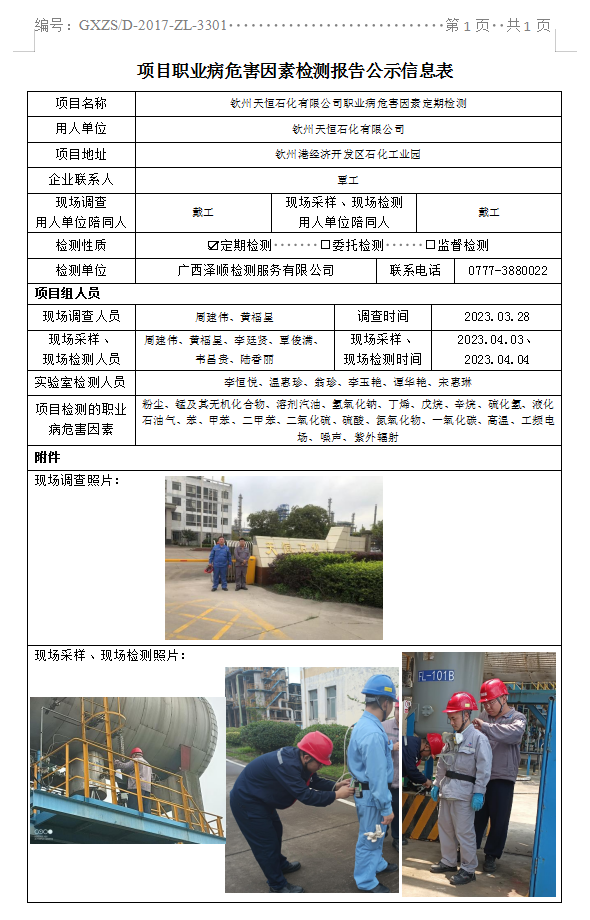 平凉天恒石化有限公司职业病风险成分定期检测.png