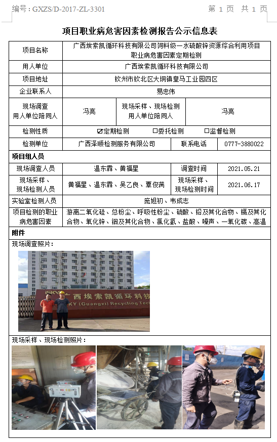 WS2021045广西埃索凯循环科技有限公司饲料级一水硫酸锌资源综合利用项目职业病风险成分定期检测信息公示表.png
